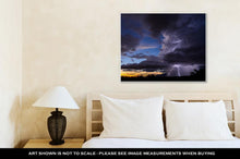 Load image into Gallery viewer, Gallery Wrapped Canvas, Summer Monsoon Lightning And Weather Over Tucson Arizona