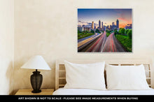 Load image into Gallery viewer, Gallery Wrapped Canvas, Atlantgeorgiusdowntown City Skyline Over Freedom Parkway