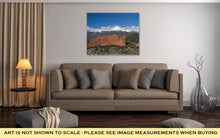 Load image into Gallery viewer, Gallery Wrapped Canvas, Clouds Roll Over Pikes Peak In Colorado Springs With The Red Rock Formation Of