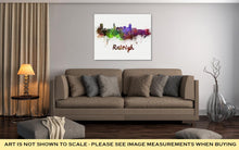 Load image into Gallery viewer, Gallery Wrapped Canvas, Raleigh Skyline In Watercolor