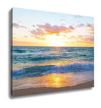Load image into Gallery viewer, Gallery Wrapped Canvas, Sunrise Over Ocean In Miami Beach Florid