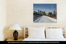 Load image into Gallery viewer, Gallery Wrapped Canvas, Snow Covering The Stone Arch Bridge Minneapolis Minnesota USA