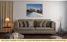 Load image into Gallery viewer, Gallery Wrapped Canvas, Snow Covering The Stone Arch Bridge Minneapolis Minnesota USA
