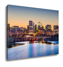 Load image into Gallery viewer, Gallery Wrapped Canvas, Rosslyn Arlington Virginiusskyline On Potomac River