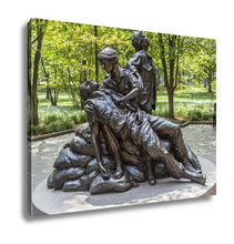 Load image into Gallery viewer, Gallery Wrapped Canvas, Washington July 14 2010 Memorial Statues Vietnam War Women Nurse Dc USA