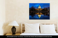 Load image into Gallery viewer, Gallery Wrapped Canvas, Us Capitol Building And Reflection At Sunrise Washington Dc USA