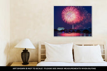 Load image into Gallery viewer, Gallery Wrapped Canvas, Lincoln Memorial Fireworks Over Washington Dc