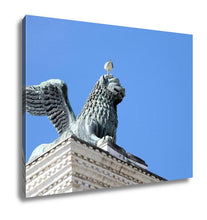 Load image into Gallery viewer, Gallery Wrapped Canvas, Winged Lion Statue Piazzsan Marco Venice Seagull Head