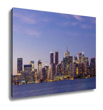Load image into Gallery viewer, Gallery Wrapped Canvas, Cityscape Of Toronto Downtown At Dusk