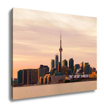 Load image into Gallery viewer, Gallery Wrapped Canvas, Cn Tower Part Of Toronto Skyline From East At Sunset