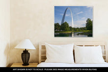Load image into Gallery viewer, Gallery Wrapped Canvas, Jefferson Memorial St Louis Arch And Reflection