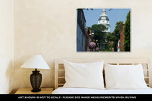 Load image into Gallery viewer, Gallery Wrapped Canvas, Capital Building In Annapolis Travel Architecture Vintage City Summer Old