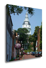 Load image into Gallery viewer, Gallery Wrapped Canvas, Capital Building In Annapolis Travel Architecture Vintage City Summer Old