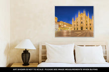 Load image into Gallery viewer, Gallery Wrapped Canvas, Night At The Duomo Of Milan Cathedral In Italy