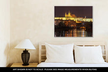 Load image into Gallery viewer, Gallery Wrapped Canvas, Prague Castle Charles Bridge Little Quarter Night Prague Czech