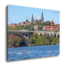 Load image into Gallery viewer, Gallery Wrapped Canvas, Key Bridge Georgetown University Washington Dc Potomac River