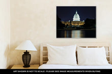 Load image into Gallery viewer, Gallery Wrapped Canvas, View On The Us Capitol In Washington Dc At Night