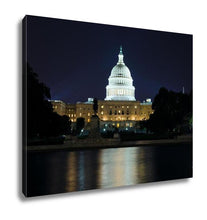 Load image into Gallery viewer, Gallery Wrapped Canvas, View On The Us Capitol In Washington Dc At Night