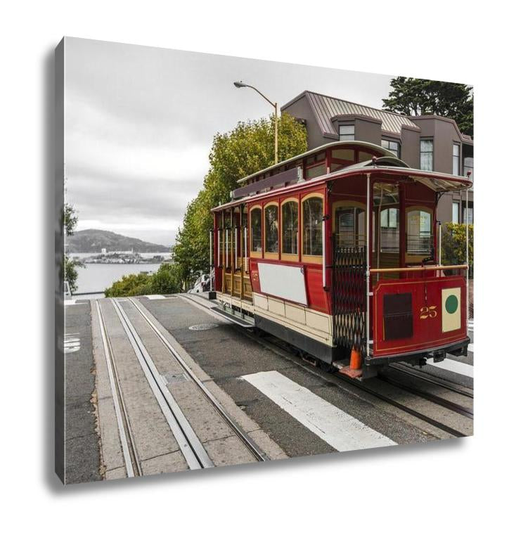 Gallery Wrapped Canvas, Cable Car In San Francisco