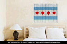 Load image into Gallery viewer, Gallery Wrapped Canvas, Chicago Flag On Wood