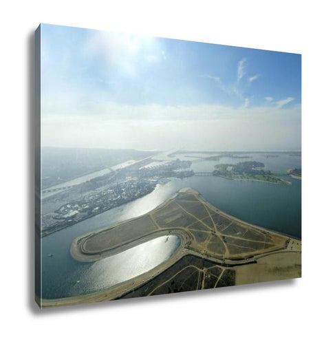 Gallery Wrapped Canvas, Aerial View Of Mission Bay San Diego