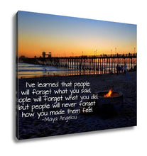 Load image into Gallery viewer, Gallery Wrapped Canvas, Oceanside Pier California With Quote