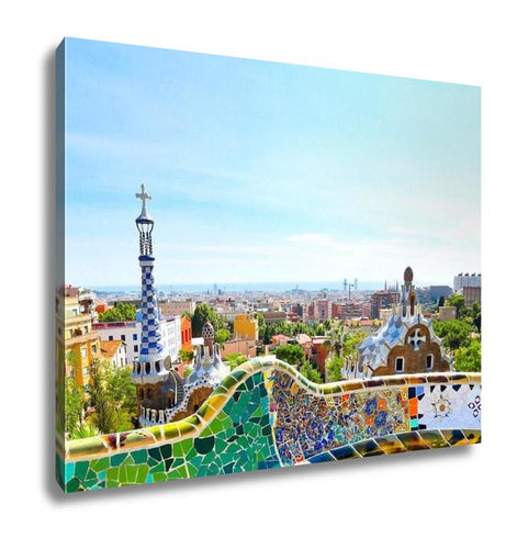 Gallery Wrapped Canvas, Barcelona Spain July 25 The Famous Park Guell On July 25 20