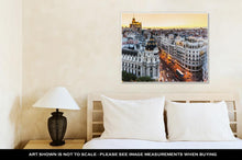 Load image into Gallery viewer, Gallery Wrapped Canvas, Panoramic View Of Gran Via Madrid Spain