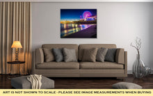 Load image into Gallery viewer, Gallery Wrapped Canvas, The Santa Monica Pier At Night In Santa Monica California