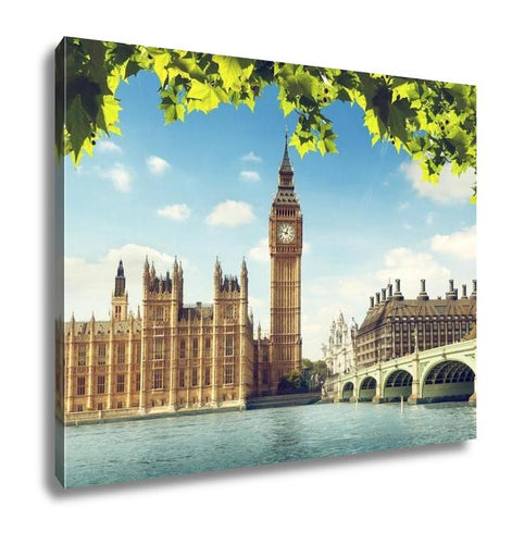 Gallery Wrapped Canvas, Big Ben In Sunny Day London