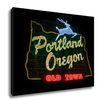 Load image into Gallery viewer, Gallery Wrapped Canvas, Historic Portland Oregon Old Town Sign