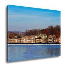 Load image into Gallery viewer, Gallery Wrapped Canvas, The Famed Philadelphias Boathouse Row In Fairmount Dam Fishway