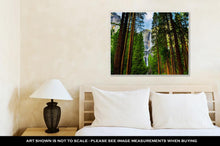 Load image into Gallery viewer, Gallery Wrapped Canvas, Yosemite Waterfalls Behind Sequoias In Yosemite National Parkcalifornia