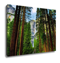 Load image into Gallery viewer, Gallery Wrapped Canvas, Yosemite Waterfalls Behind Sequoias In Yosemite National Parkcalifornia