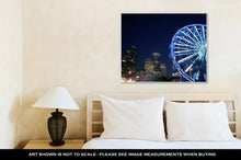 Load image into Gallery viewer, Gallery Wrapped Canvas, Ferris Wheel At The Fair Night Lights In Houston