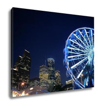 Load image into Gallery viewer, Gallery Wrapped Canvas, Ferris Wheel At The Fair Night Lights In Houston