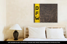 Load image into Gallery viewer, Gallery Wrapped Canvas, Dfw Three Letters Airport Code