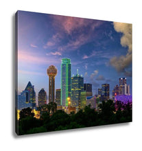 Load image into Gallery viewer, Gallery Wrapped Canvas, Dallas At Dusk