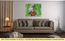 Load image into Gallery viewer, Gallery Wrapped Canvas, Monarch Butterfly Feeding On Pink Flower