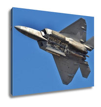 Load image into Gallery viewer, Gallery Wrapped Canvas, F22 Raptor With Weapons Bay Deployed
