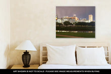 Load image into Gallery viewer, Gallery Wrapped Canvas, Fort Worth Texas Downtown Skyline Trinity River Late Night