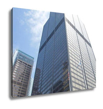 Load image into Gallery viewer, Gallery Wrapped Canvas, Sears Tower Willis Tower In Downtown Chicago Blue Sky And Sun Is Shinning