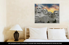 Load image into Gallery viewer, Gallery Wrapped Canvas, Sunset Over Mount Rushmore South Dakota U S A