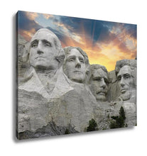 Load image into Gallery viewer, Gallery Wrapped Canvas, Sunset Over Mount Rushmore South Dakota U S A
