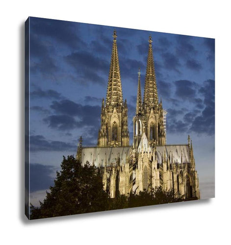 Gallery Wrapped Canvas, Cologne Cathedral At Night