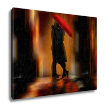 Load image into Gallery viewer, Gallery Wrapped Canvas, Downtown Fantasy Love And Romance Greeting Card Or Wall Art Illustration