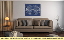 Load image into Gallery viewer, Gallery Wrapped Canvas, Ethnic Folk Art Of Two Peacock Bird With Flowering Branch Design