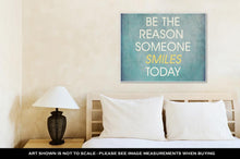 Load image into Gallery viewer, Gallery Wrapped Canvas, Inspirational Quote By Unknown Source On Blue Grunge