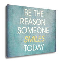 Load image into Gallery viewer, Gallery Wrapped Canvas, Inspirational Quote By Unknown Source On Blue Grunge