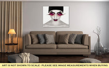 Load image into Gallery viewer, Gallery Wrapped Canvas, Face Art Fantastic Make Up Luxury Feather Eyelashes Surrealism